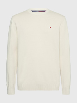 nahlad Tommy Jeans pánsky béžový sveter
