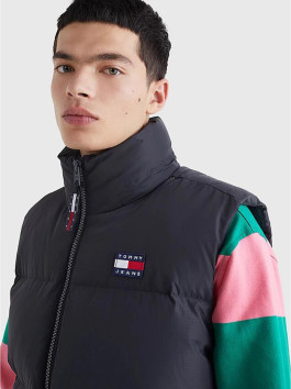 nahlad Tommy Jeans pánska páperová čierna vesta