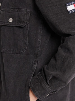nahlad Tommy Jeans pánska čierna džínsová bunda
