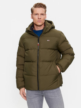 nahlad Tommy Jeans pánska zelená zimná bunda