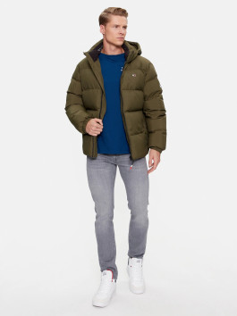 nahlad Tommy Jeans pánska zelená zimná bunda