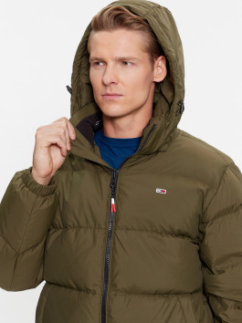 nahlad Tommy Jeans pánska zelená zimná bunda