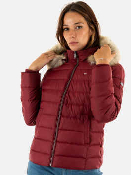 nahlad Tommy Jeans dámska vínová zimná bunda