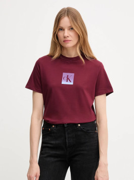 nahlad Calvin Klein dámske vínové tričko