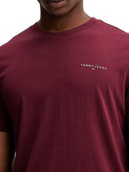 nahlad   Tommy Jeans pánske vínové tričko