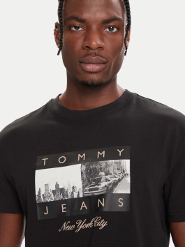 nahlad Tommy Jeans pánske čierne tričko