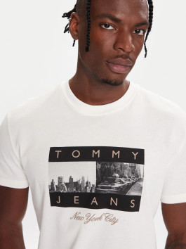 nahlad Tommy Jeans pánske biele tričko