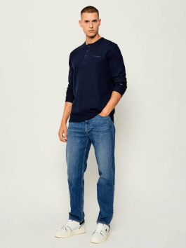 nahlad TJM SLIM WAFFLE SCRIPT HENLEY