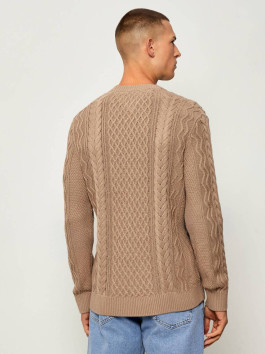 nahlad TJM SLM BADGE CABLE KNIŤ SWEATER