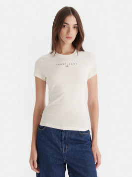 nahlad Tommy Jeans dámske krémové tričko