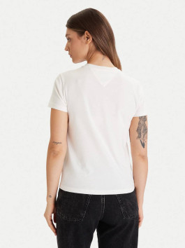 nahlad Tommy Jeans dámske krémové tričko
