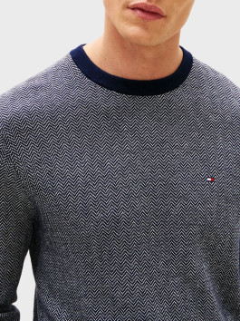 nahlad Tommy Hilfiger pánsky tmavomodrý sveter