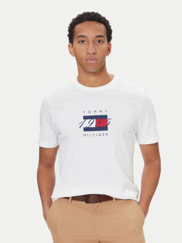nahlad Tommy Hilfiger pánske biele tričko