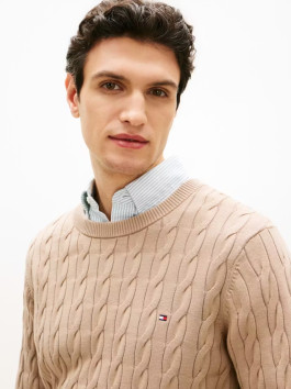 nahlad Tommy Hilfiger pánsky béžový sveter