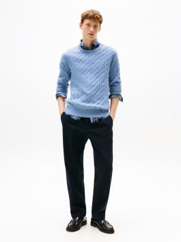 nahlad Tommy Hilfiger pánsky modrý sveter