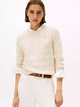 nahlad Tommy Hilfiger dámsky krémový sveter
