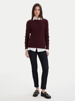 nahlad Tommy Hilfiger dámsky vínový sveter