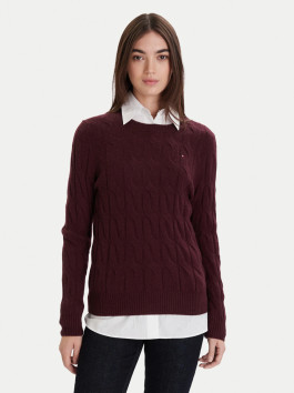 nahlad Tommy Hilfiger dámsky vínový sveter