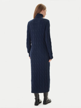 nahlad Tommy Hilfiger tmavo modré svetrové šaty