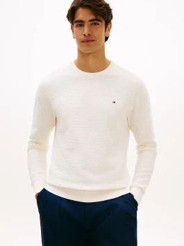 nahlad Tommy Hilfiger pánsky krémový sveter
