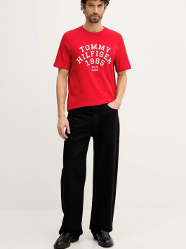 nahlad Tommy Hilfiger pánske červené tričko
