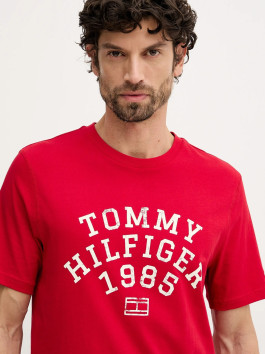 nahlad Tommy Hilfiger pánske červené tričko