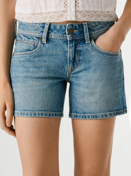 nahlad Pepe Jeans dámske modré džínsové šortky
