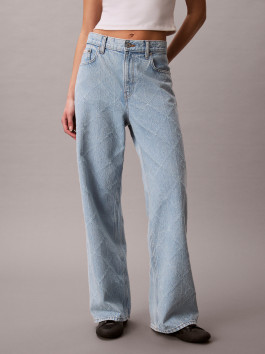 nahlad Calvin Klein dámske modré baggy džínsy