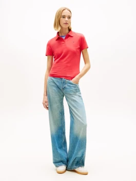 nahlad Tommy Jeans dámske červené polo tričko
