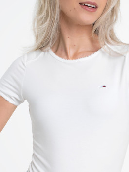 nahlad Tommy Jeans dámske krémové tričko