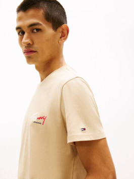 nahlad Tommy Jeans pánske béžové tričko