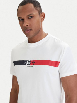 nahlad Tommy Jeans pánske biele tričko