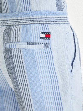 nahlad Tommy Jeans pánske modré pruhované šortky