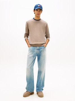 nahlad Tommy Jeans pánsky béžový sveter