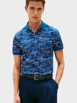 nahlad Tommy Hilfiger pánske modré polo tričko