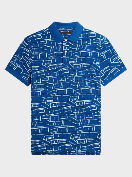 nahlad Tommy Hilfiger pánske modré polo tričko