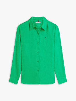 nahlad Tommy Hilfiger dámska zelená ľanová košeľa