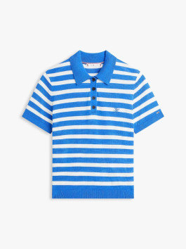 nahlad Tommy Hilfiger dámsky modrý pruhovaný svetrík