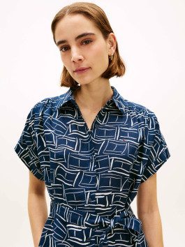 nahlad Tommy Hilfiger dámske tmavo modré šaty