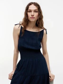 nahlad Tommy Hilfiger dámske tmavo modré šaty