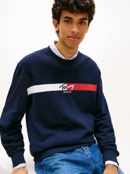 nahlad Tommy Jeans pánska tmavo modrá mikina