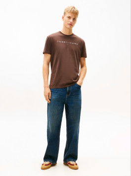 nahlad Tommy Jeans pánske hnedé tričko