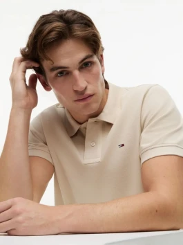 nahlad Tommy Jeans pánske béžové polo tričko