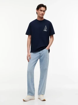 nahlad Tommy Hilfiger pánske tmavo modré tričko