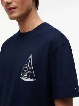 nahlad Tommy Hilfiger pánske tmavo modré tričko