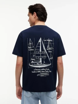 nahlad Tommy Hilfiger pánske tmavo modré tričko