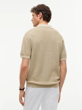 nahlad Tommy Hilfiger pánske béžové polo tričko