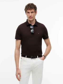 nahlad Tommy Hilfiger pánske tmavo hnedé polo tričko