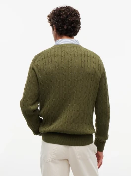 nahlad Tommy Hilfiger pánsky zelený sveter