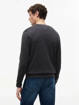 nahlad Tommy Hilfiger pánsky tmavo šedý sveter